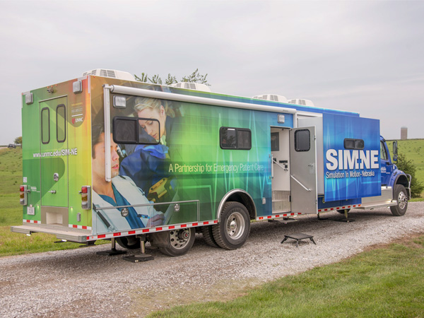SIM-NE truck on location at rural site